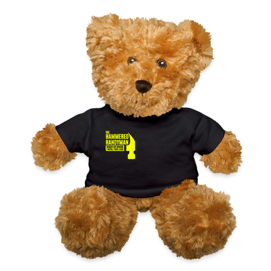 Hammered Handyman Teddy Bear - Your DIY Buddy in Plush - black