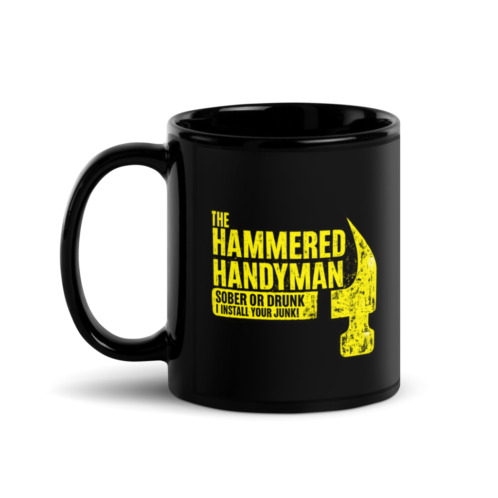 The Hammered Handyman Distressed Logo Mug
