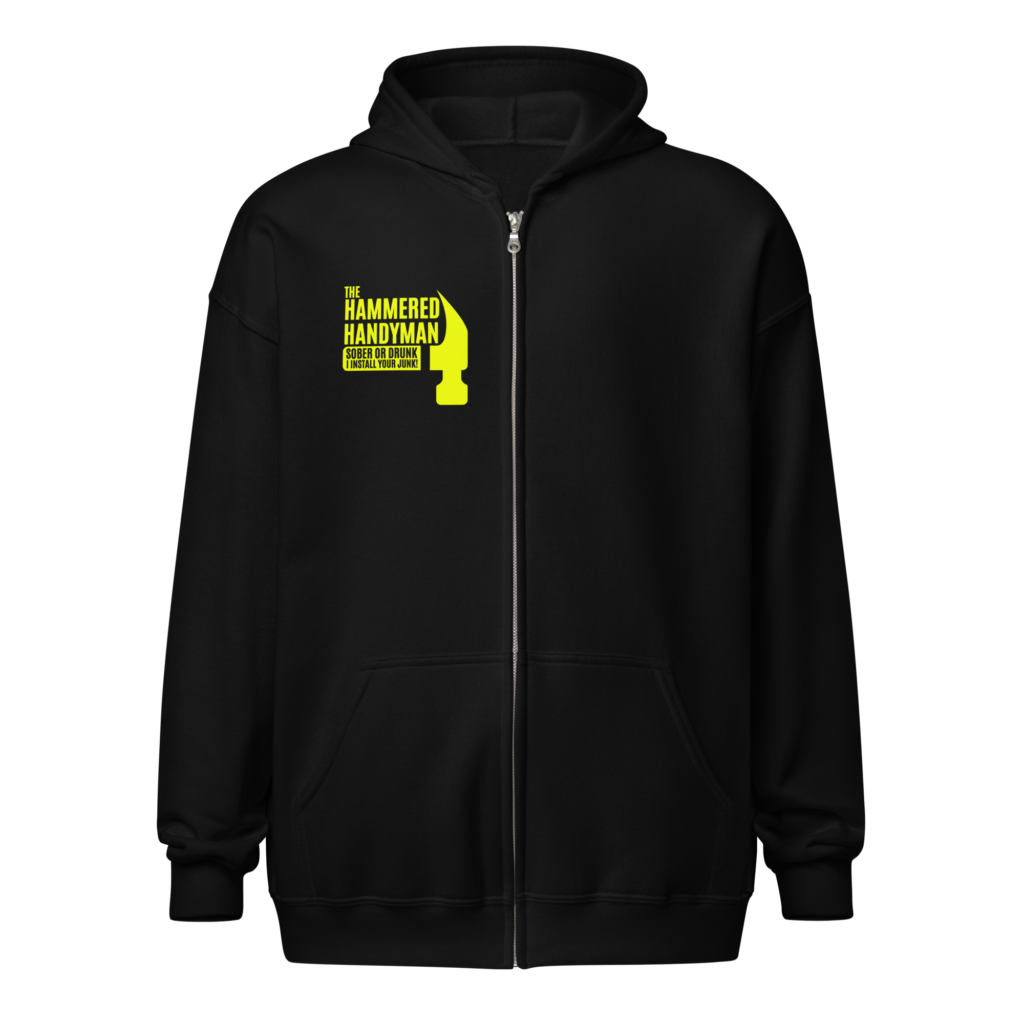 The Hammered Handyman Chest Logo Zip Hoodie