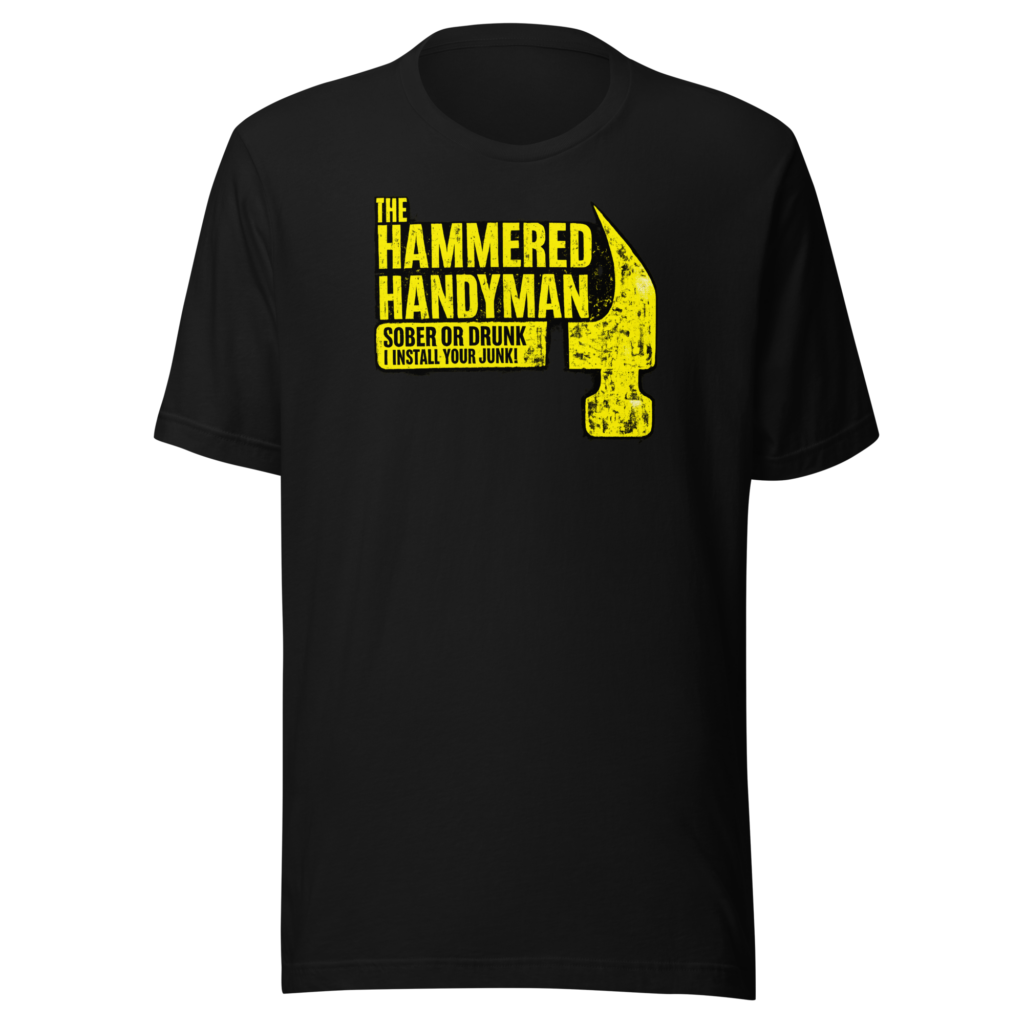 The Hammered Handyman Distressed Logo Tee